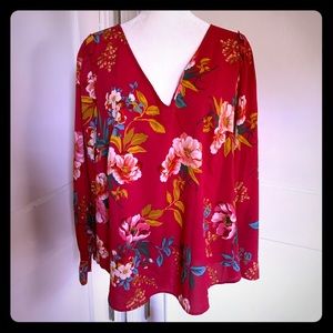 LOFT floral blouse